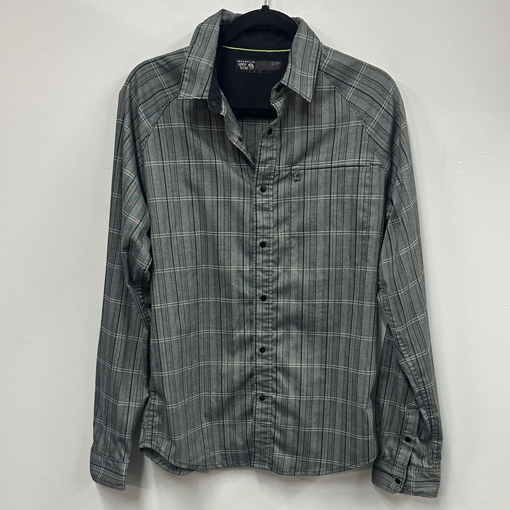 Mountain hardware Men's Gray Plaid Shirt S